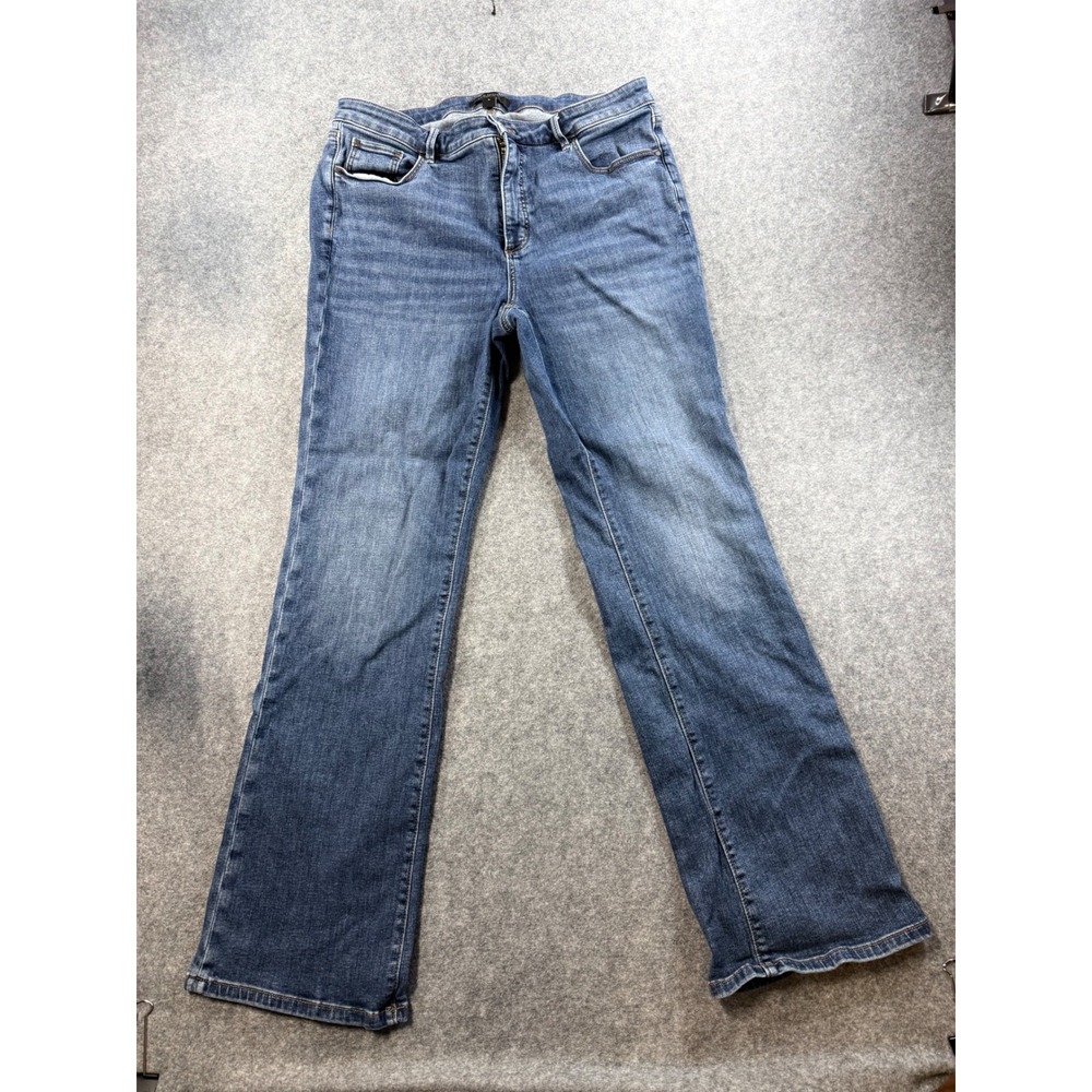 Ann Taylor Slim Boot Curvy Fit Jeans Blue Denim Medium Wash Size 12